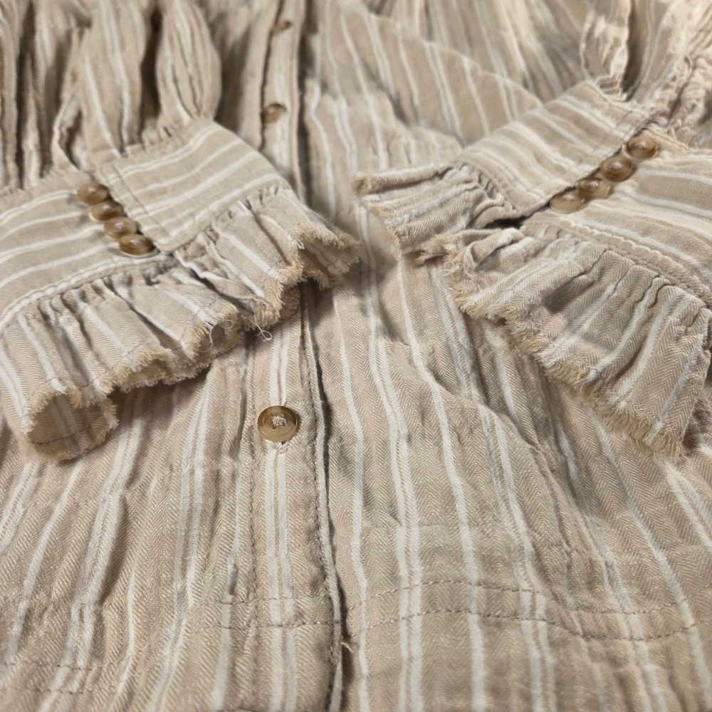 Pilcro Anthropologie Women's Long Sleeve Victorian Button Down Blouse Size XL - Picture 7 of 10